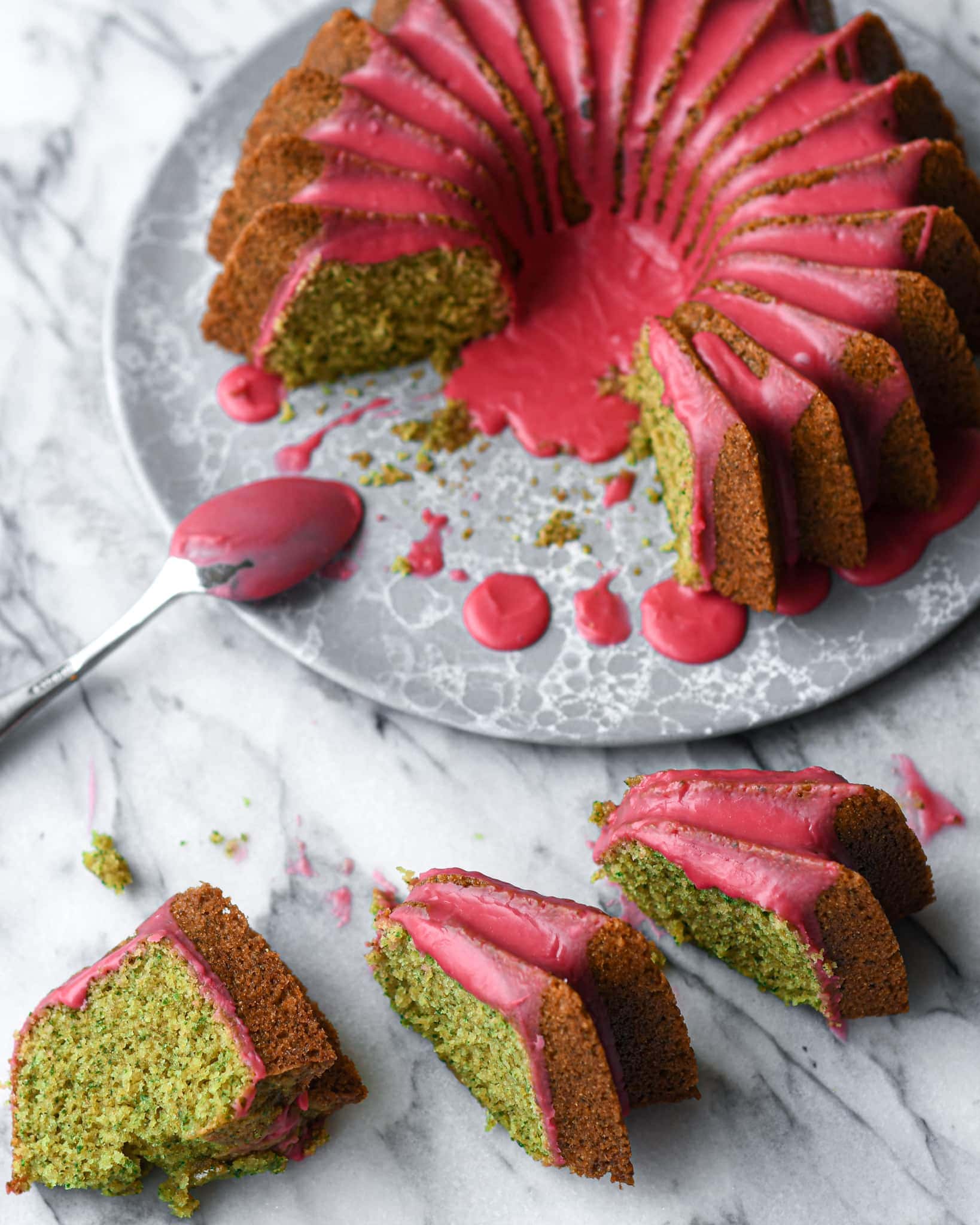 Mint Semolina Bundt Cake