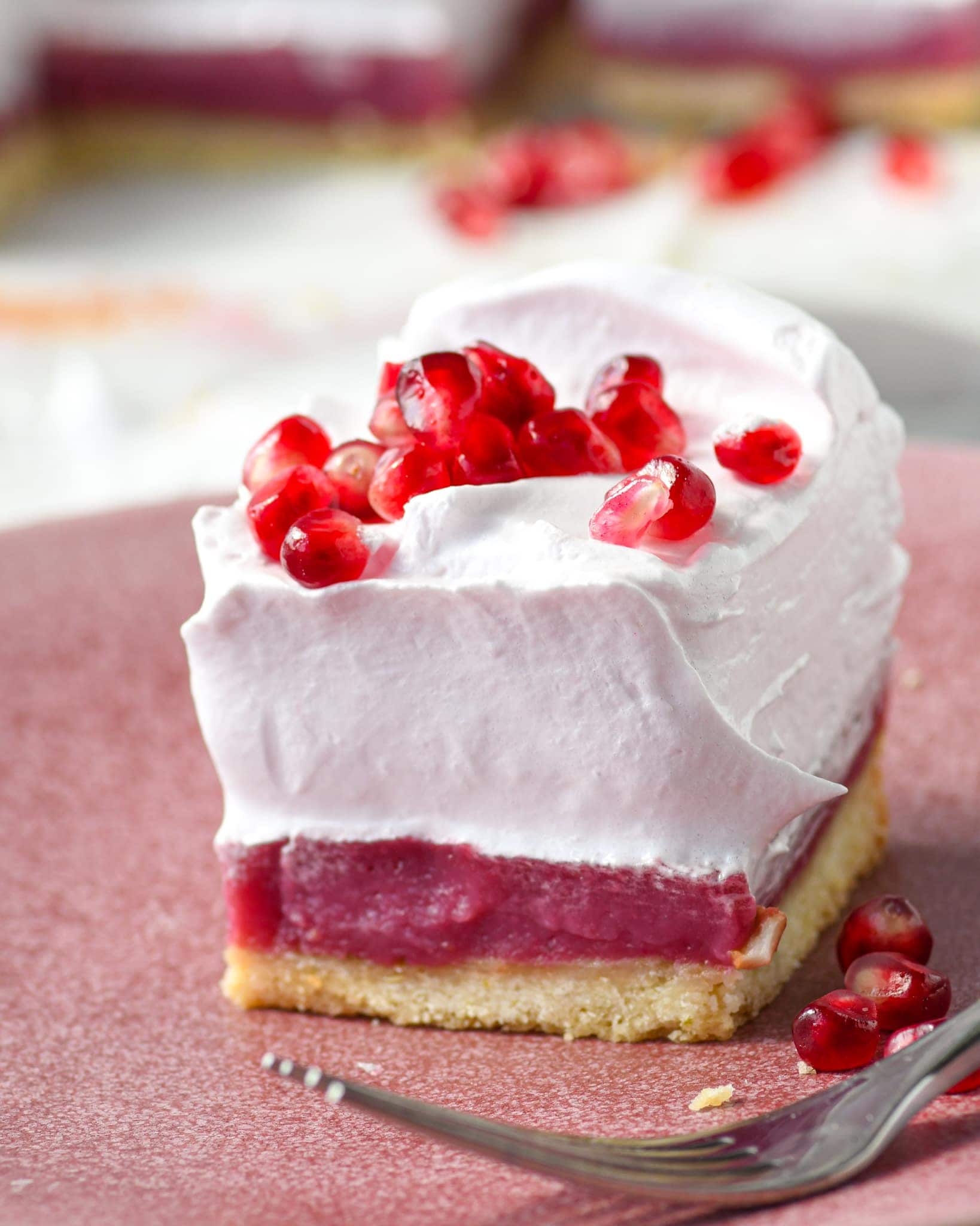 Pomegranate Meringue Bars